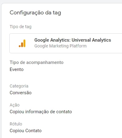 tag do google analytics